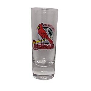 Vintage MLB Cardinals Tall Shot Glass Bush Stadium 25th Anniversary 1966-2001